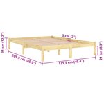 vidaXL Cadre de lit bois de pin massif 120x200 cm