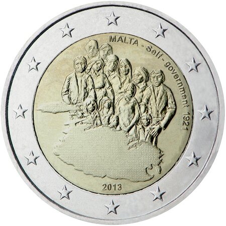 Pièce de monnaie 2 euro commémorative Malte 2013 – Autonomie gouvernementale