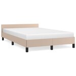 vidaXL Cadre de lit avec tête de lit Cappuccino 120x200 cm Similicuir