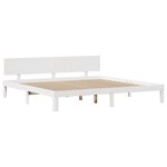 vidaXL Cadre de lit et tête de lit blanc 180x200 cm bois de pin massif