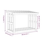 vidaXL Support pour bois de chauffage 108x64 5x77 cm Bois de pin