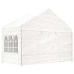 vidaXL Belvédère avec toit blanc 8 92x4 08x3 22 m polyéthylène