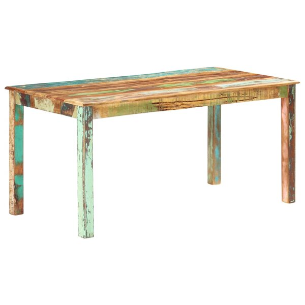vidaXL Table de salle à manger Bois de récupération solide 160x80x76cm