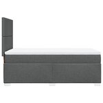 vidaXL Sommier à lattes de lit avec matelas Gris foncé 90x200 cm Tissu