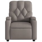 vidaXL Fauteuil inclinable électrique Taupe Tissu