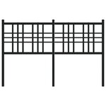 vidaXL Tête de lit métal noir 120 cm