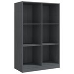 vidaXL Bibliothèque Gris 70x33x110 cm Bois de pin massif