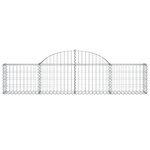 vidaXL Paniers à gabions arqués 13 Pièces 200x30x40/60 cm Fer galvanisé