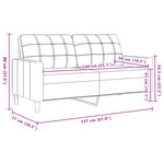 vidaXL Ensemble de canapés 2 Pièces avec coussins décoratifs crème tissu