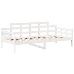 vidaXL Lit de jour avec toit blanc 90x190 cm bois de pin massif