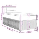 vidaXL Sommier à lattes de lit et matelas Gris foncé 90x190 cm Tissu