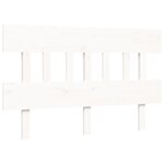 vidaXL Cadre de lit avec tête de lit blanc 140x200 cm bois massif