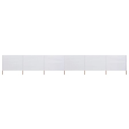 vidaXL Paravent 6 panneaux Tissu 800 x 160 cm Blanc sable