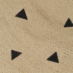 vidaXL Tapis fait à la main Jute avec imprimé à triangles 120 cm