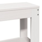 vidaXL Cadre de lit avec tête de lit blanc 135x190 cm bois pin massif