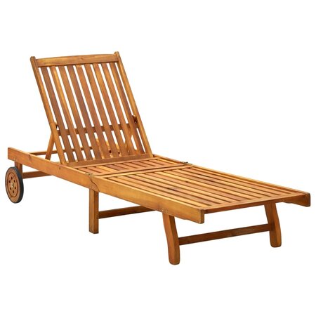 vidaXL Chaise longue bois d'acacia solide