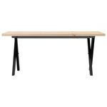 vidaXL Table basse cadre en X 110x40x45 5 cm bois de pin massif fonte