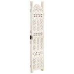vidaXL Cloison de séparation 3 panneaux Blanc 120x165 cm Bois manguier