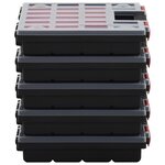vidaXL Boîtes d'assortiment 10 Pièces 34 5x25x5 cm Polypropylène