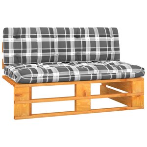 vidaXL Canapé central palette de jardin marron miel bois pin imprégné