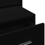 vidaXL Table de chevet murale avec lumières LED noir