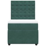 vidaXL Sommier à lattes de lit et matelas Vert foncé 80x200 cm Velours