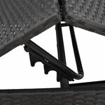 vidaXL Chaises longues avec coussins lot de 2 noir résine tressée