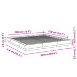 vidaXL Cadre de lit avec lumières LED blanc 200x200 cm bois ingénierie