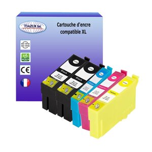 T3AZUR- 5x Cartouches Compatibles avec Epson T3591 T3592 T3593 T3594 (35XL)
