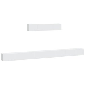 vidaXL Ensemble de meubles TV 6 Pièces Blanc Bois d'ingénierie
