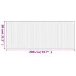 vidaXL Tapis rectangulaire naturel 80x200 cm bambou