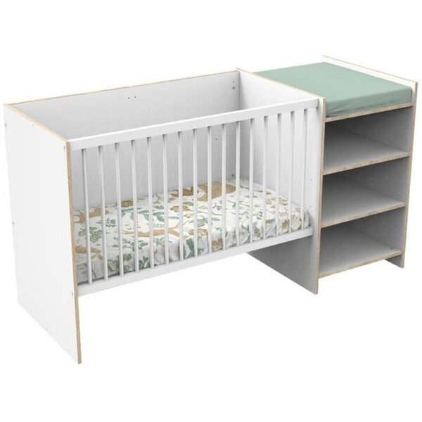 Lit bébé combiné - 120 x 60 cm - Evolutif en 90 x 190 cm
