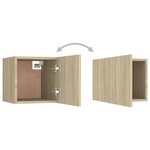 vidaXL Meuble TV mural Chêne sonoma 30 5x30x30 cm