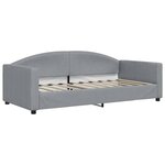 vidaXL Lit de jour avec gigogne et tiroirs gris clair 90x190 cm tissu