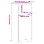 vidaXL Buffet avec LED noir 42 5x34x100 cm bois d'ingénierie