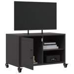 vidaXL Meuble TV noir 68x39x43 5 cm acier laminé à froid