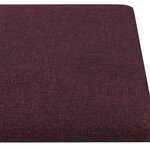 vidaXL Panneaux muraux 12 Pièces Violet 30x15 cm Tissu 0 54 m²