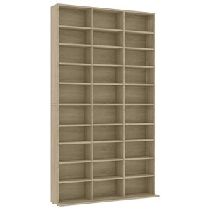 vidaXL Armoire à CD Chêne sonoma 102x16x177 5 cm Bois d'ingénierie
