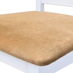 Set table et 4 chaises de bar en bois coloris blanc