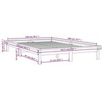 vidaXL Cadre de lit 150x200 cm Bois de pin massif Très grand
