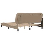 vidaXL Cadre de lit avec lumières LED cappuccino 160x200 cm similicuir
