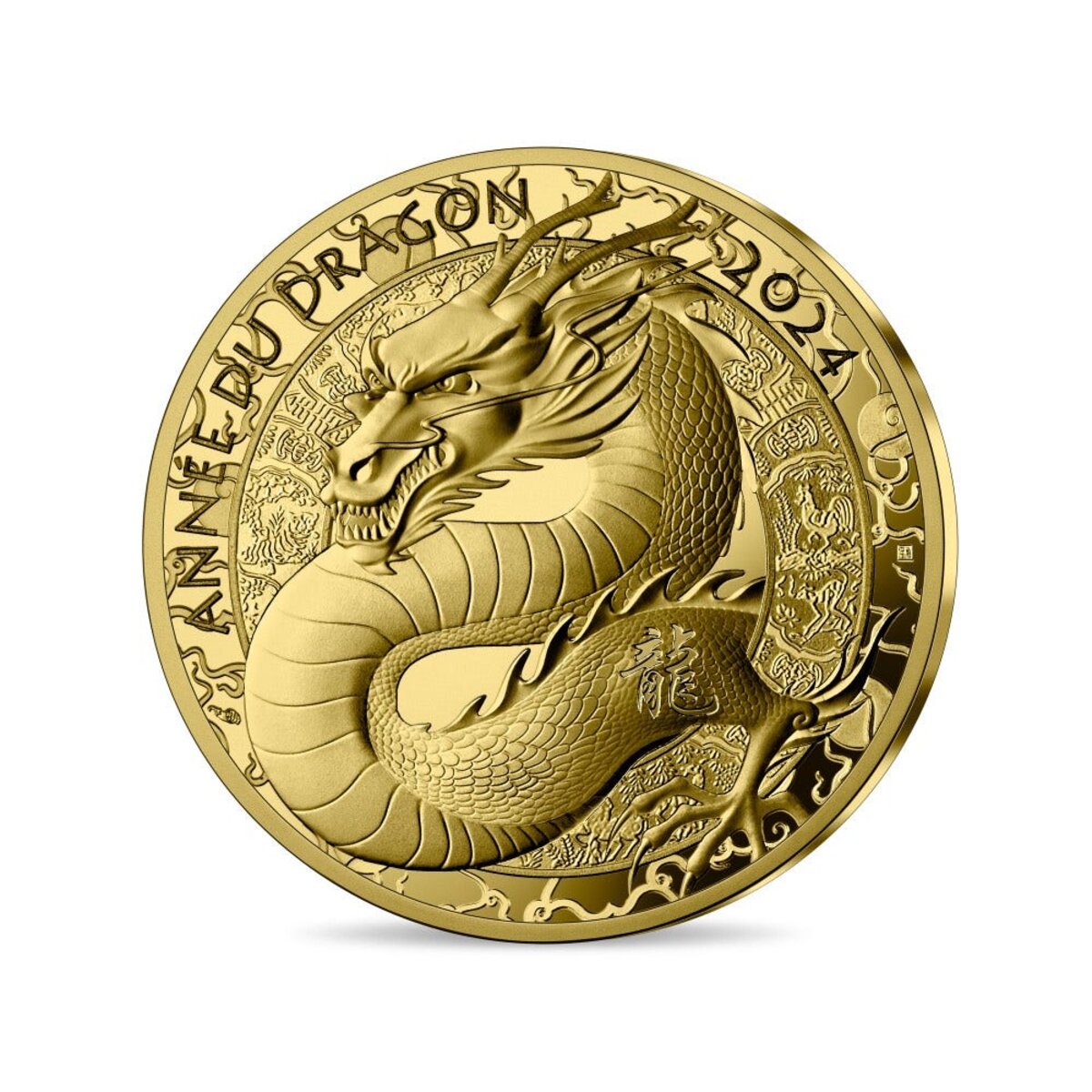 HUNYA Pièce Commémorative de L'année du Dragon, Pièce de Monnaie de L'année  du Dragon, Pièces de Dragon du Nouvel an Chinois, Pièce Porte-Bonheur