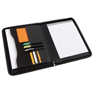 Conférencier porte-bloc A4 ZIPPER, avec pochette soufflet à fermeture éclair - Noir