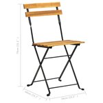 vidaXL Mobilier à dîner d'extérieur pliable 7 Pièces Bois d'acacia solide