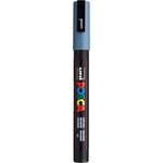 Marqueur pointe conique fine pc3m 0 9 - 1 3mm gris ardoise x 12 POSCA