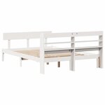 vidaXL Cadre de lit sans matelas blanc 120x200 cm bois de pin massif