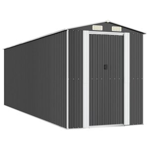 vidaXL Abri de jardin Anthracite 192x606x223 cm Acier galvanisé