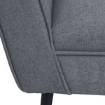 vidaXL Fauteuil gris clair acier et tissu
