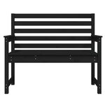 vidaXL Banc de jardin noir 109x48x91 5 cm bois massif de pin