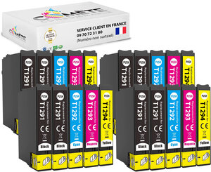 T1295 - 20 cartouches compatibles eEpson t1295 pomme (t1291 t1292 t1293 t1294)  - COMETE